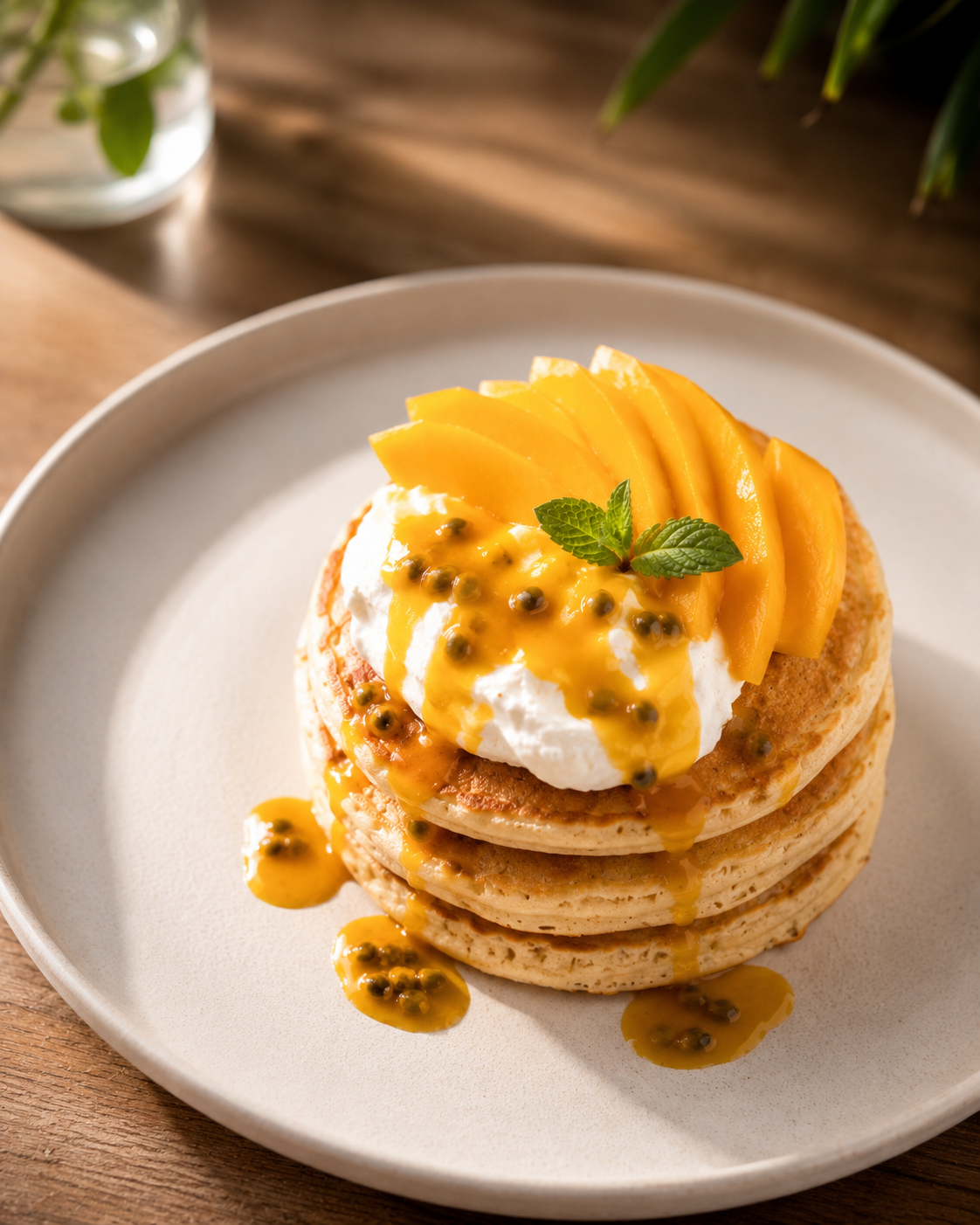 Sunset Mango Pancakes